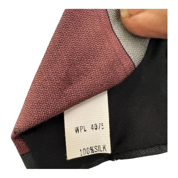 Striped Necktie Red Gray Black Business Career Formal Tie - Picture 5 of 5